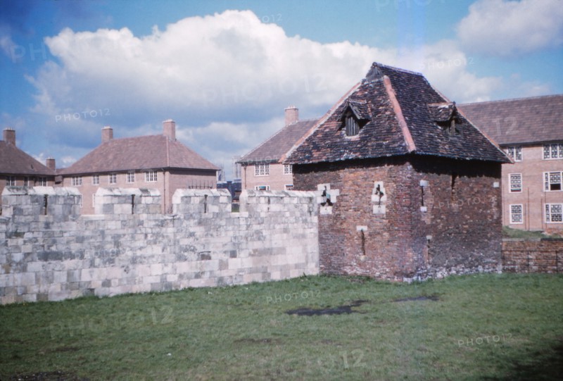 The Red Tower at the end of Yorks Medieval City Walls, 20th century. Artist: CM Dixon.
