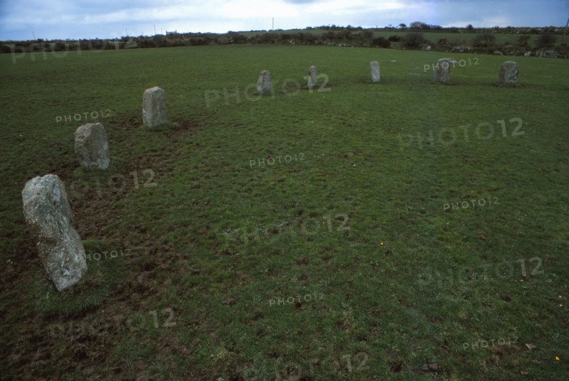The Merry Maidens Stone Circle, Penwith, Cornwall, 20th century.  Artist: CM Dixon.