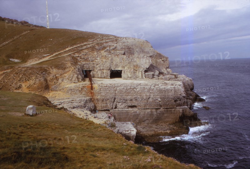 Tilly Whim Caves on Durlston Head, Dorset, 20th century.  Artist: CM Dixon.