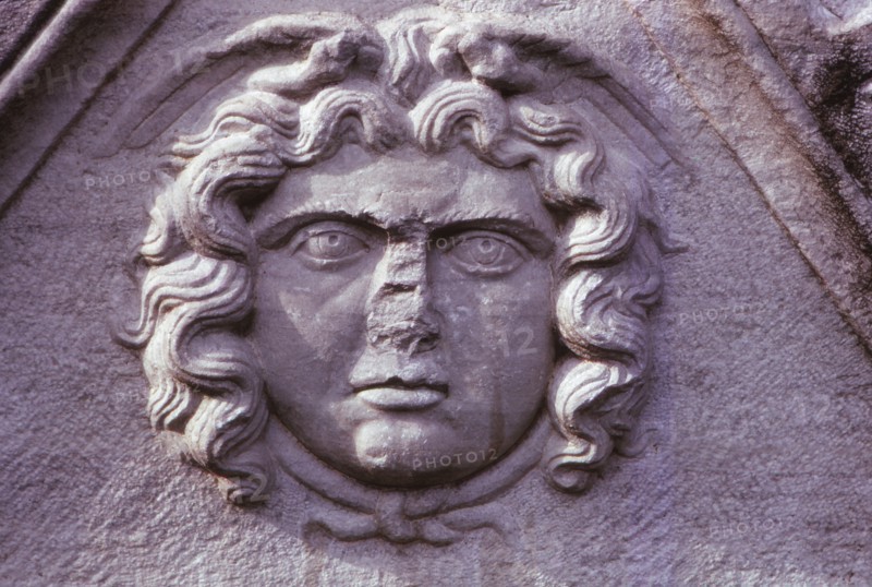 Hellenistic Gorgon from a Sarcophagus from Asia Minor (Turkey), 20th century. Artist: Unknown.