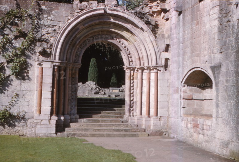 Norman Arch leading to cloisters, Dryburgh Abbey, Berwick-shire, Scotland, 20th century.  Artist: CM Dixon.