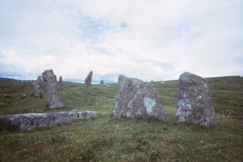 Scorhill Stone Circle, Dartmoor, Devon, 20th century.  Artist: CM Dixon.