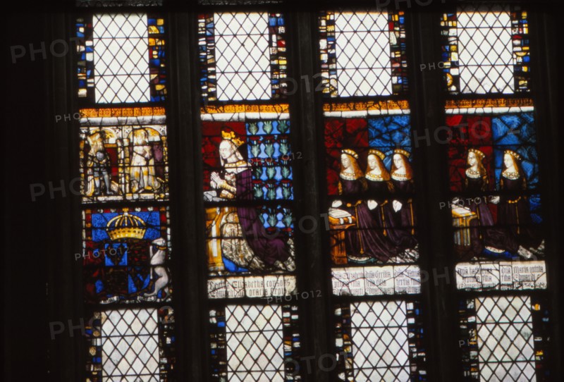 Elizabeth Woodville and Daughters, Canterbury Cathedral, Kent, 20th century. Artist: CM Dixon.