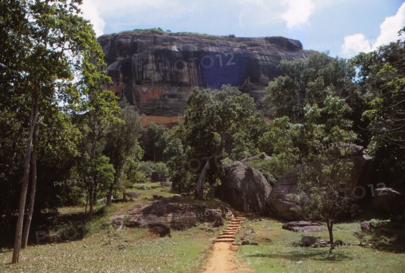 Sigiriya Gardens below Rock Fortress, Sri Lanka. 20th century. Artist: CM Dixon.