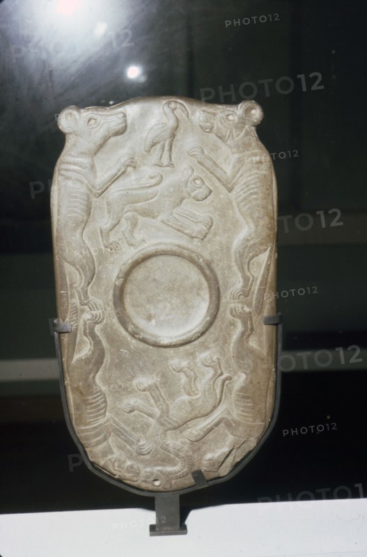 Four Dogs Palette, Ancient Egyptian, late 4th millennium BC Artist: Unknown.