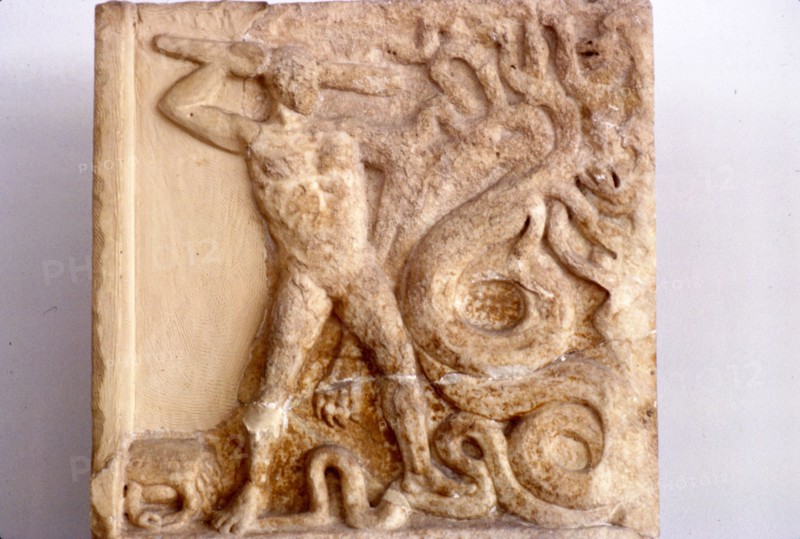 Hercules fights the Lernaean Hydra, Relic from Lerna, 3rd Century BC. Artist: Unknown.