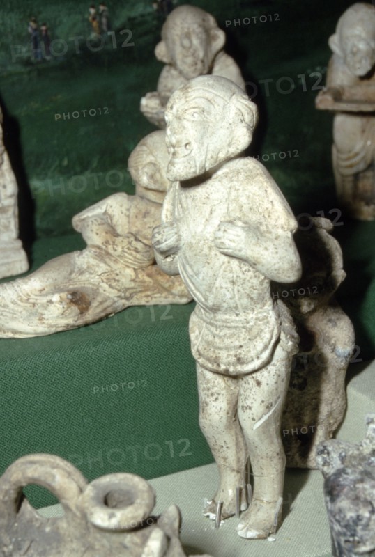 Pipeclay Figure from a Roman Grave, at Colchester, Essex, c60 AD Artist: Unknown.