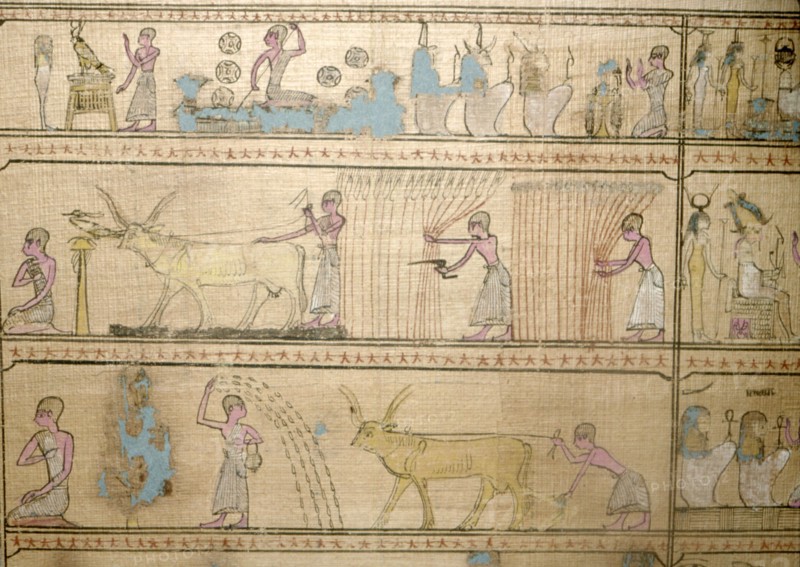 Manuscript showing afterlife, c11th century BC- c7th century BC Artist: Unknown.
