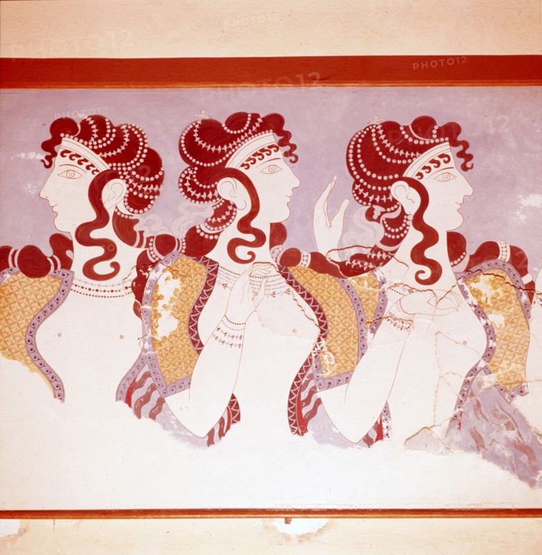 Grand Staircase of Minoan Royal Palace at Knossos, Crete, c1700BC-c1400BC. Artist: Unknown.