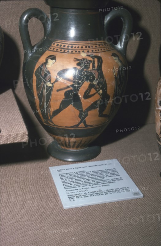Amphora, Theseus and the Minotaur, 6th century BC.  Artist: Unknown.