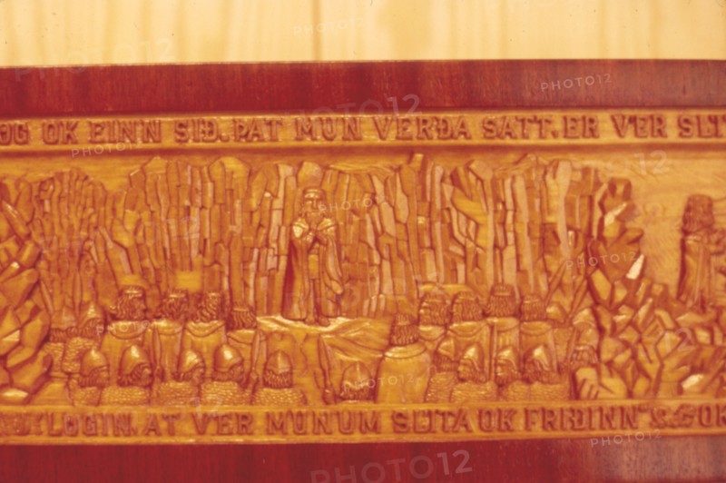 Meeting of the Thing (Iceland's Democratic Parliament) in AD1000. Artist: Unknown.