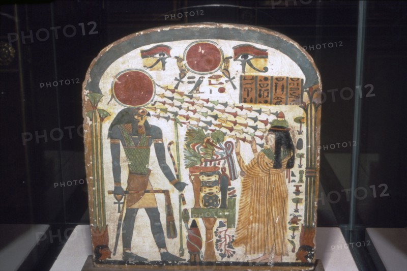 Stele with Ra as Hawk, Sun symbol and Eyes, on Stele of Lady Taperet, c850BC-690 BC. Artist: Unknown.