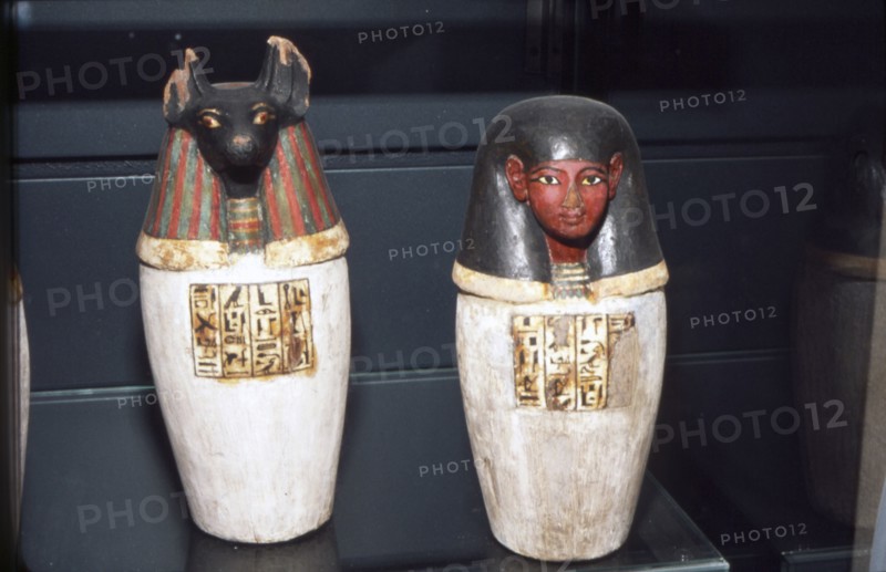 Anubis Canopic Jars, 22nd Dynasty, c1550BC-1069 BC. Artist: Unknown.