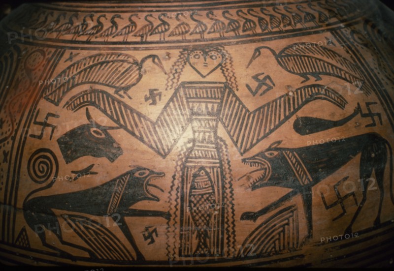 Greek Pithos, (Jar) from Thebes, 7th century BC. Artist: Unknown.