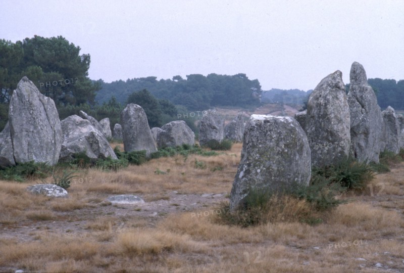 Carnac Alignments, Brittany, France, c20th century. Artist: CM Dixon.