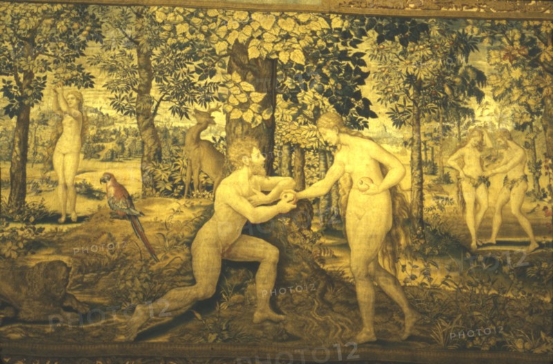 Adam and Eve. The Temptation, c16th century, (20th century). Artist: Unknown.