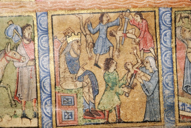 Detail from a Psalter, Massacre of the Children, c1140. Artist: Unknown.