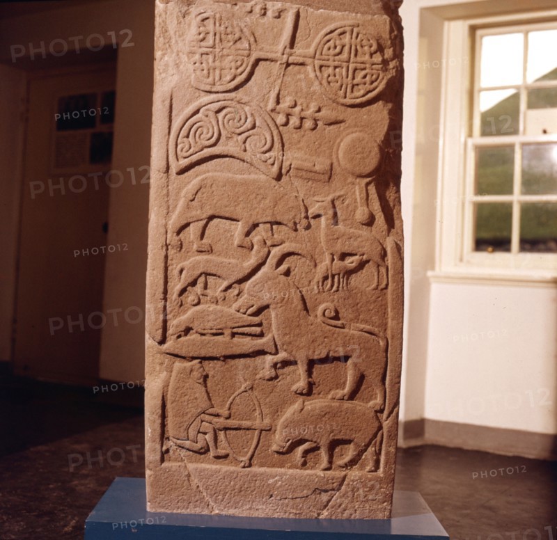 The 'Drosten' Stone, Pictish Cross-Slab from St. Vigeans, c850.  Artist: Unknown.