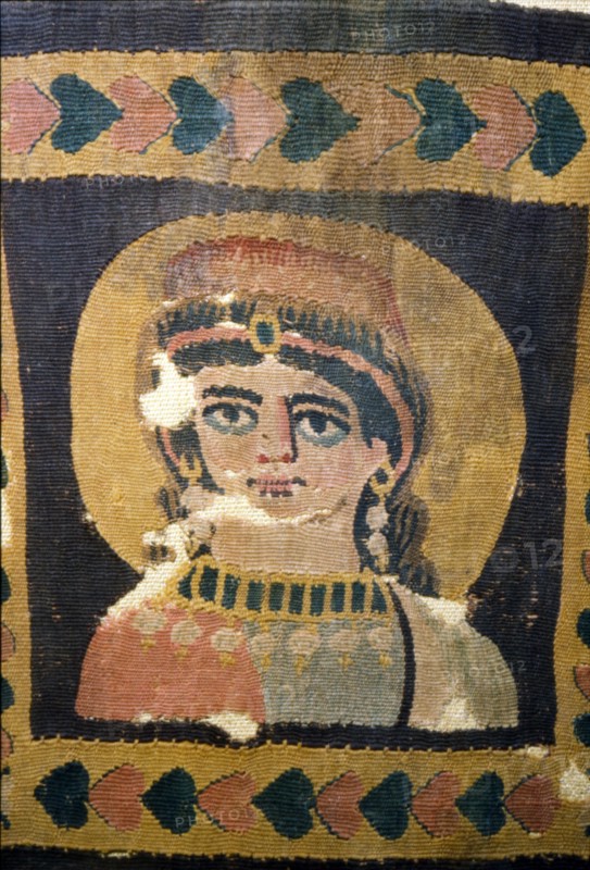 Coptic Textile Portrait of Ariadne,  5th century. Artist: Unknown.