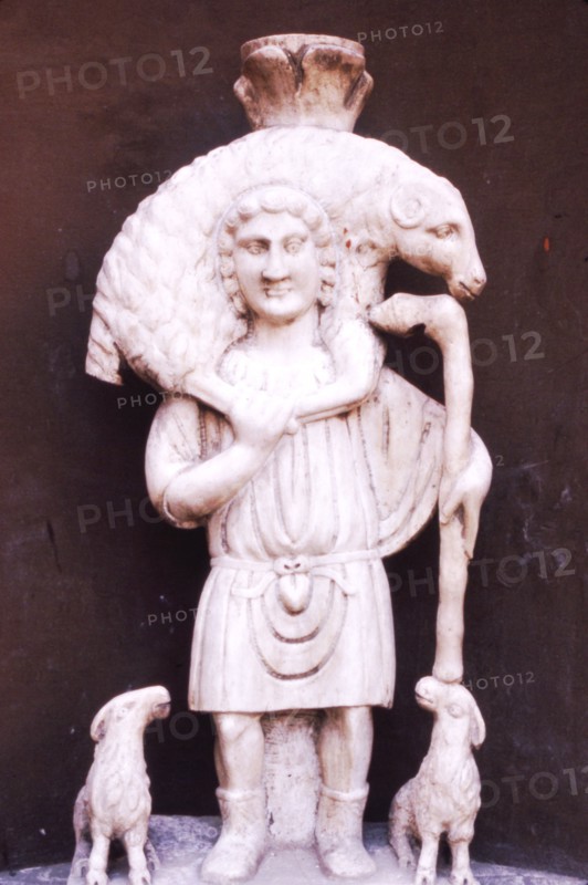 Christ the Good Shepherd, Early Coptic Art, c3rd century. Artist: Unknown.