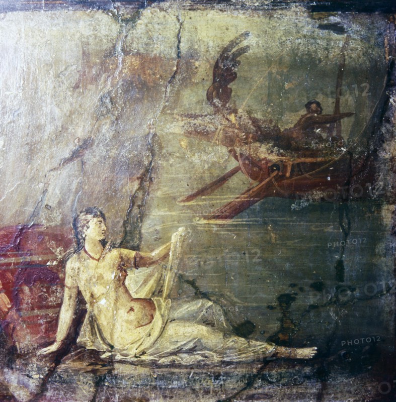 Ariadne Deserted by Theseus, Roman wall painting from Herculaneum, 1st century. Artist: Unknown.