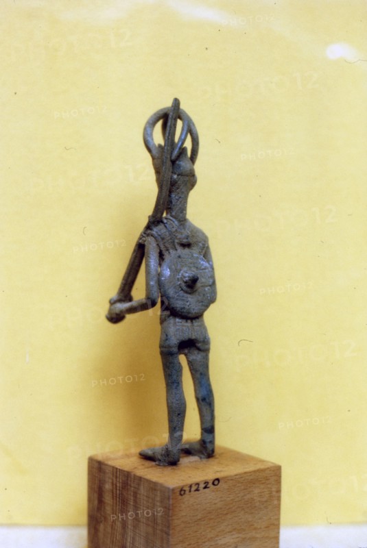 Archaic Greek warrior in Bronze, Syracuse, Sicily.  Artist: Unknown.