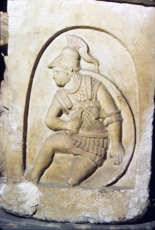 Etruscan Soldier wearing early Chain Mail, Sarcophagus, Chiusi, c3rd century BC-2nd Century BC. Artist: Unknown.