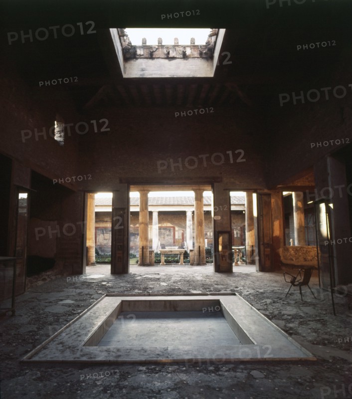 View through Atrium to Peristyle and Gardens. House of the Vettii, Pomepii, Italy, c20th century. Creator: CM Dixon.