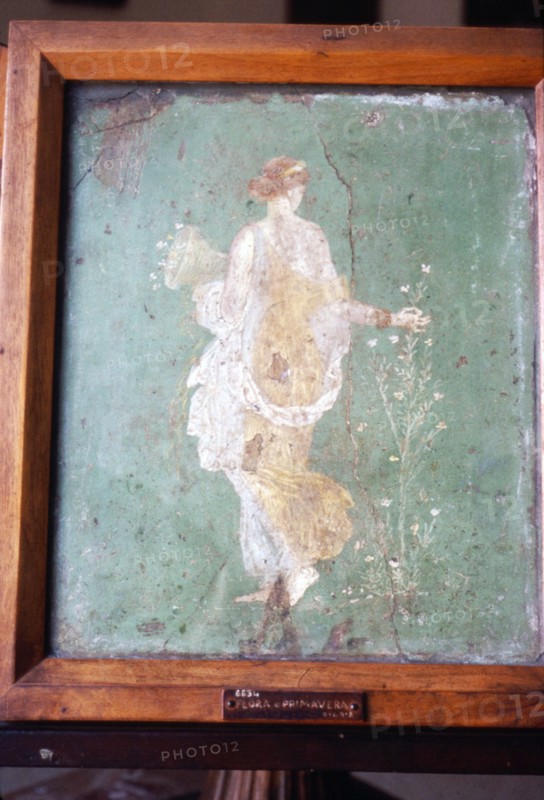 Flora or Primavera, Roman wall painting from Pompeii, c1st century. Creator: Unknown.
