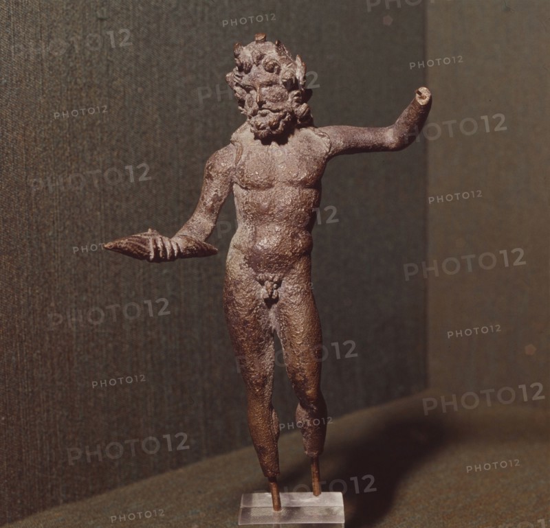 Jupiter with a Thunderbolt, Bronze, Roman Period, 2nd century. Artist: Unknown.