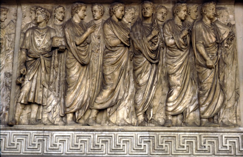 Members of Augustan family, Ara Pacis, 'Altar of Peace', Rome, 13 BC. Artist: Unknown.