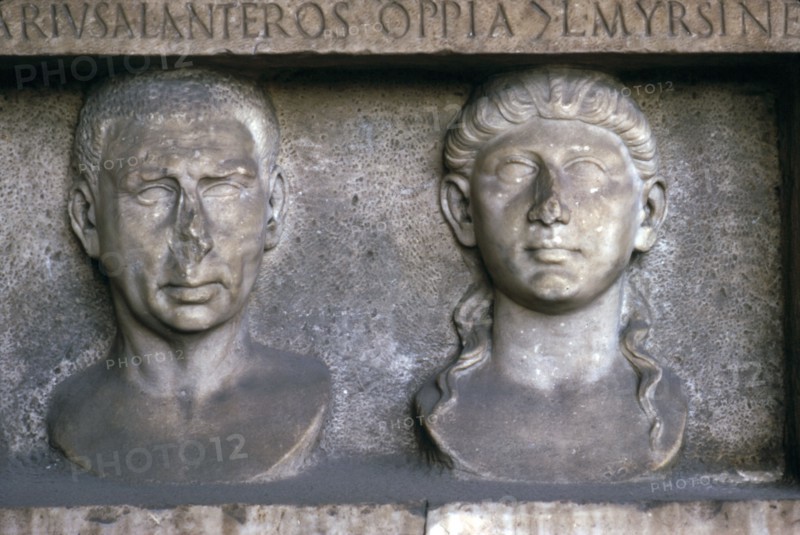 Roman Husband and wife (funerary slab) Imperial period. At Museo Nazionale Romano, Rome. Artist: Unknown.