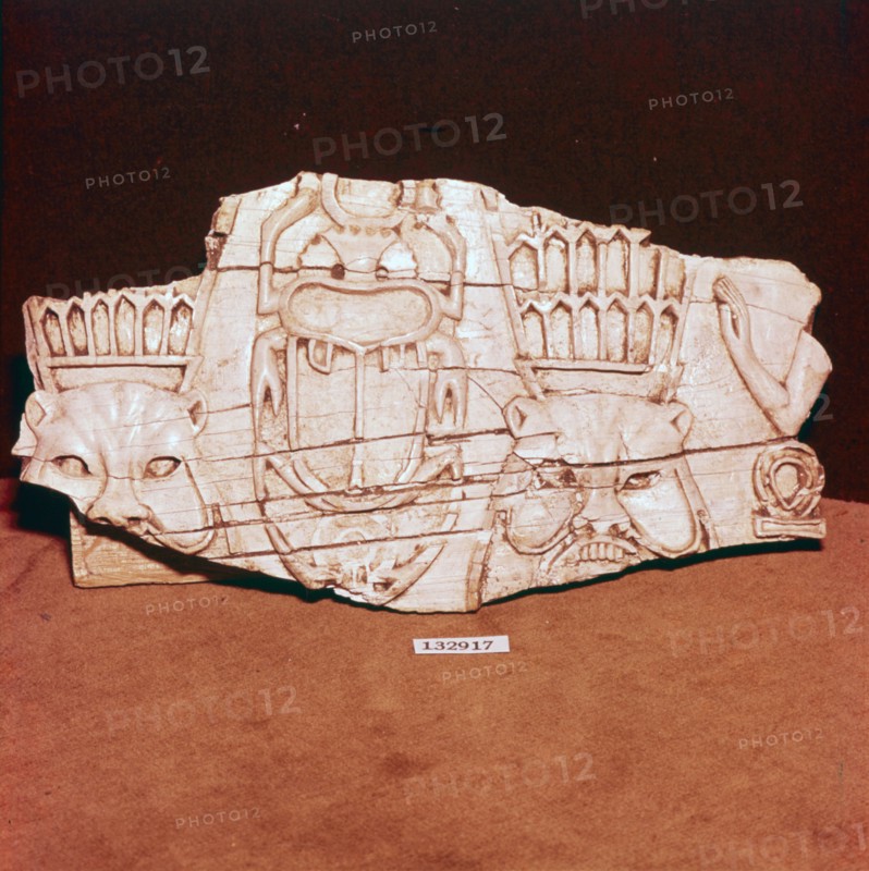 Phoenician Ivory, from a piece of furniture, probably made for export to Egypt,  c8th century BC Creator: Unknown.