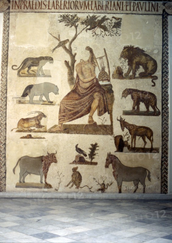 Mosaic of Orpheus Taming the Animals, 2nd-3rd century.  Artist: Unknown.