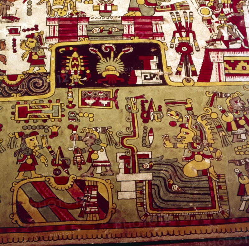 Codex Zouche-Nuttall  is a pre-Columbian document of Mixtec pictography, 1200-1521. Artist: Unknown.