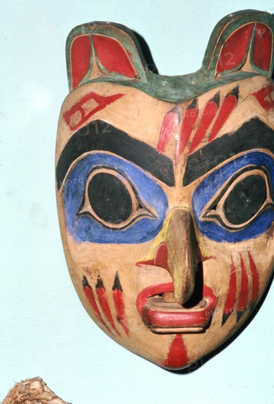 Tlingit Face Mask, Pacific Northwest Coast Indian.  Artist: Unknown.