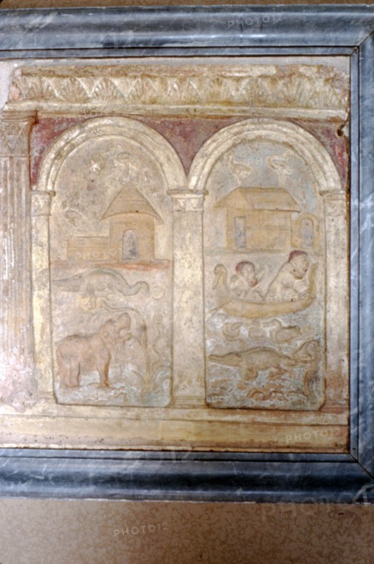 Nile animals on panel in the Vatican Artist: Unknown.