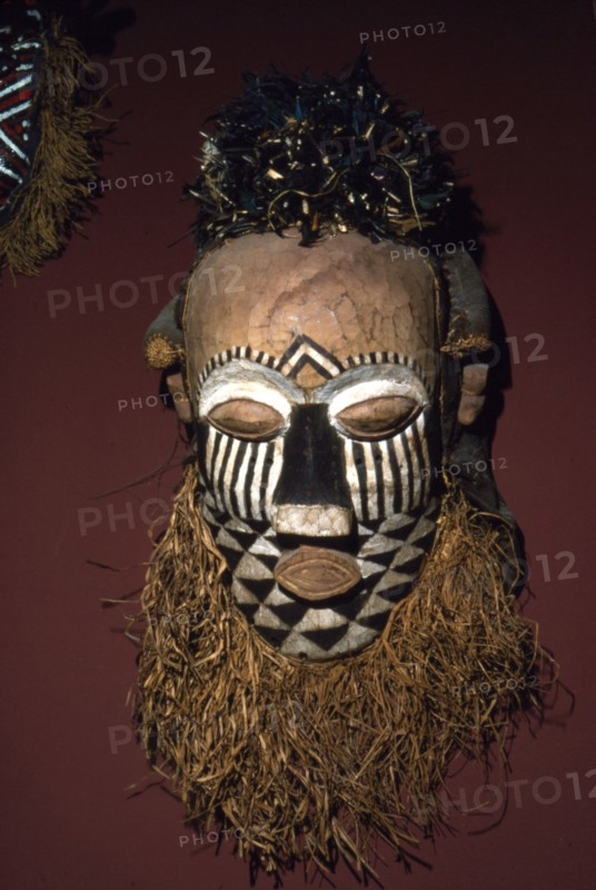 Mask used in initiation ceremony from Kuba, Zaire. Artist: Unknown.