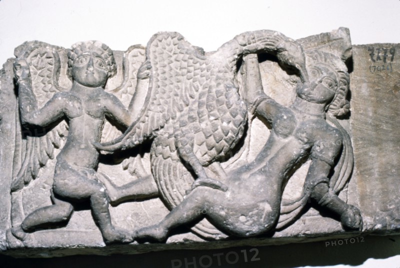 Leda and the Swan from Ahnassia, Beni-Souef, Egypt, 3rd century. Artist: Unknown.