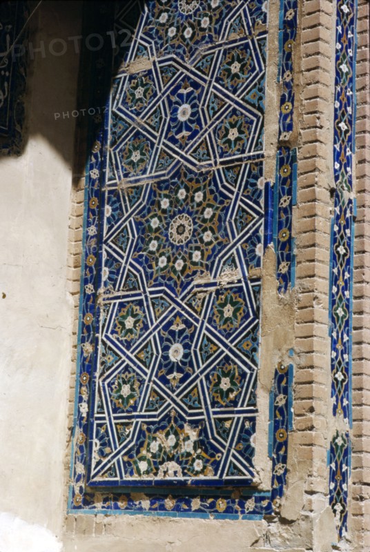 Domes of Mausoleum, Shah-i-Zinda Complex, Samarkand, 14th-15th century, (c20th century). Artists: CM Dixon, Unknown.