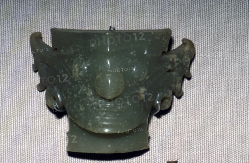 Chinese Jade Face, Neolithic period, c2500 BC. Artist: Unknown.