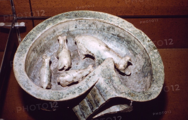 Chinese Pottery Model of Pigs in a Pigsty, 1st-3rd century. Artist: Unknown.