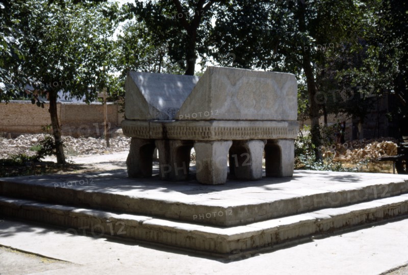 Samarkand Stone Lectern, Bibi-Khanum Mosqu ruins, c20th century. Artist: CM Dixon.