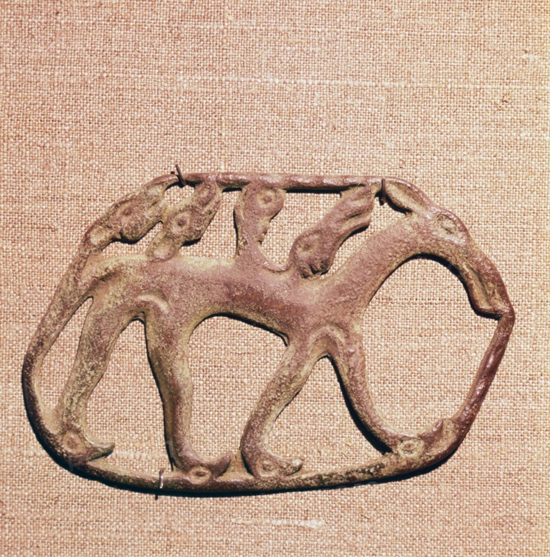 Bronze Plaque, Kama River Tribes Mircaulous Image of Wilde Beast, 3rd century BC-8th century. Artist: Unknown.