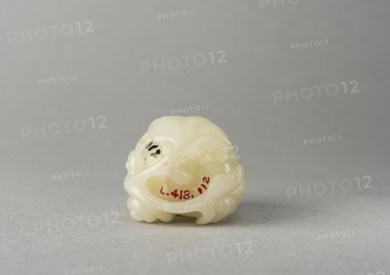 Jade snuff bottle, China, Qing dynasty, 1644-1911. Creator: Unknown.