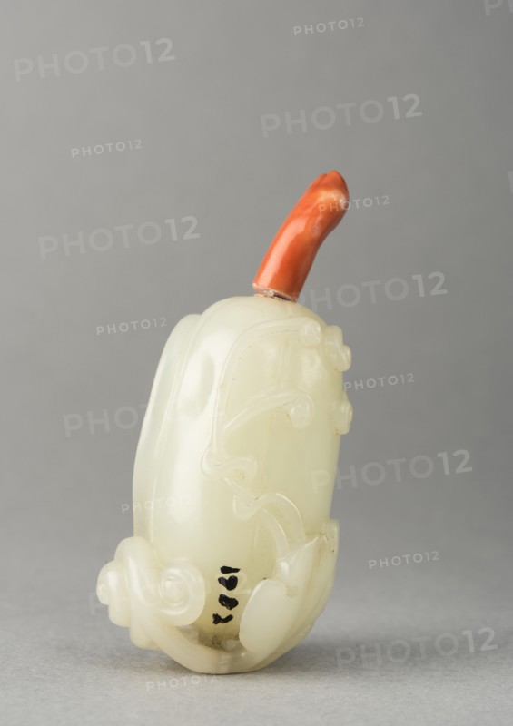 Jade snuff bottle, China, Qing dynasty, 1644-1911. Creator: Unknown.