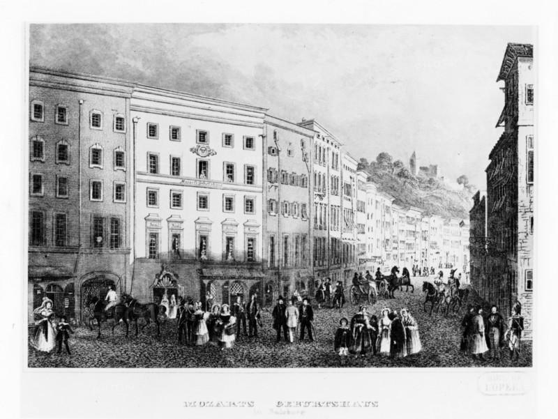 The house in Salzburg in which Mozart was born in 1791, (mid 19th century). Artist: Unknown