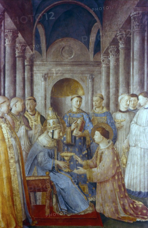 St Sixtus II and his Deacon St Laurence, mid 15th century. Artist: Fra Angelico