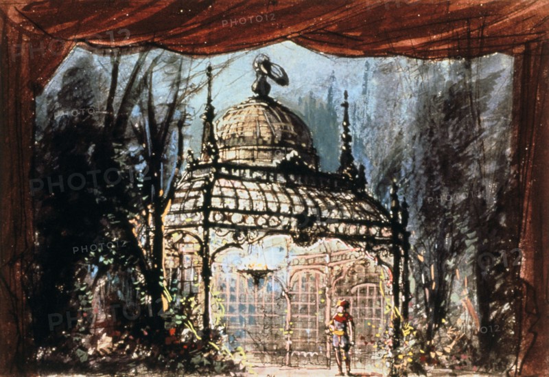 Set design for Mozart's The Magic Flute, 1863. Artist: Unknown