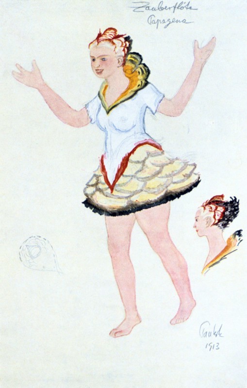 Costume design for Papegena, 1913. Artist: Unknown